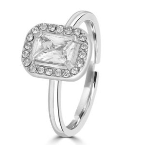 Brand Collezione Royale Anello Cristallo Rettangolare