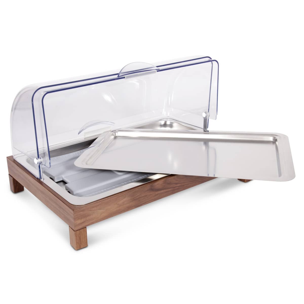 Zepe – Espositore rettangolare refrigerato noce